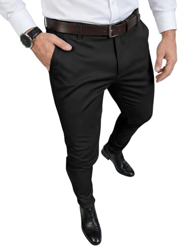 Runcati kostymbyxor för män, stretchskinny-jeans, casual, avsmalnande kakibyxor, arbetsbyxor