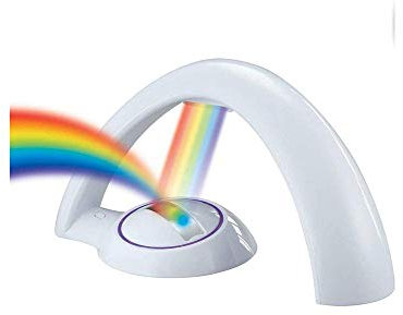 Aeromdale Proyector de luz arco iris, luz LED colorida mágica para niños, luces nocturnas arco iris, lámpara de mesita de noche - Arco iris de la suerte - Regalo para niños