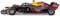 Bburago Formel 1 Red Bull RB15 (2019): Modellauto im Maßstab 1:43, mit Fahrer #33 Verstappen, Hardcase, 12,5 cm, schwarz (18-38050)