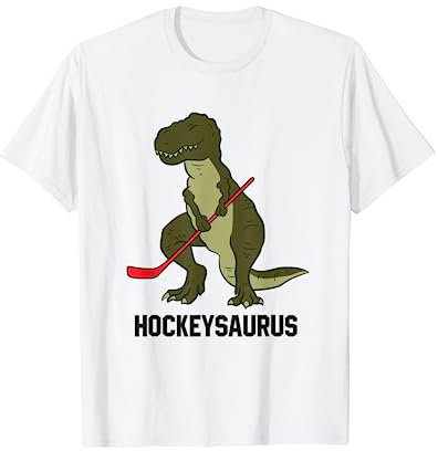 Eishockey Dinosaurier Hockey Junge Kinder Hockey Hockeysaurus T-Shirt