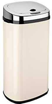 Dihl Rectangle 42L Stainless Steel Auto Sensor Kitchen Waste Dust Bin Automatic Motor Cream