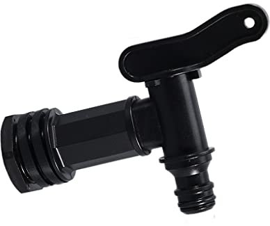 Water Butt Tap Replacement Taps with Nut,Plastic Tap for Water Butt Hose Connector,IBC Tank Fitting Adapter,Click Fit Water Hose Pipe Rain Barrel Tap,Storage Tank Threaded Connection Taps for Garden