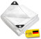 WDB - Plane Abdeck-Plane Wasserdicht Gewebe-Plane mit Ösen - Tarp - Schutzplane für alle Wetterbedingungen - Reisfest - Winterfest - Verstärkte transparente Plane 100g - 3 x 4 m