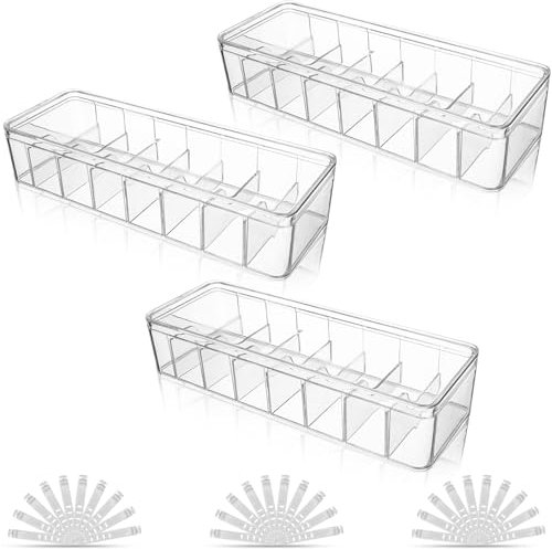 3 Pack Cable Storage Box Cable Tidy Box with 30 Cable Ties Clear Cables Management box Charger Plastic Storage Box with Lid for Household Cable Charger Electronic Accessories Storage