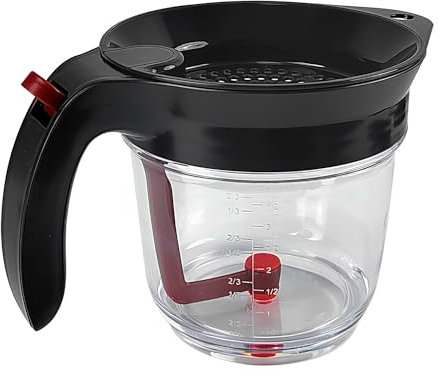Séparateur de Graisse à Haut Rendement, Robuste et Facile à Utiliser, Séparateur de Graisse, Facile à Nettoyer, Passoire à Graisse, pour Écumer la Graisse des Sauces et des Soupes