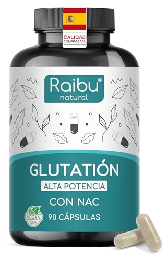 L-Glutatión Reducido 98% + NAC, L-Glicina y Ácido Alfa Lipoico - Antioxidante Potente - Alta Absorción y Bioactividad - Obtenido por Fermentación - 900 mg por dosis diaria - 90 Cápsulas Veganas