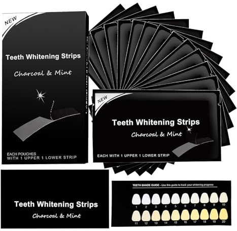 28 Pièces Bandes Blanchiment Dentaire Kit, Élimine Taches Profondes Avec Formule Douce Sans Sensibilité, Résultat Rapide Efficace