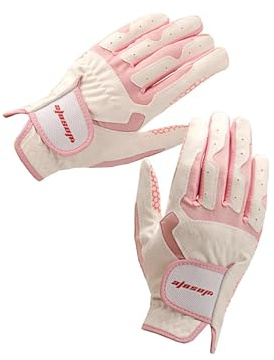 Zanthicia Guanto da golf per donna, in pelle PU traspirante e resistente all'usura, adatto per golf, antiurto, guanti da, sport all'aria aperta, guanti fitness, Rosa, 21#