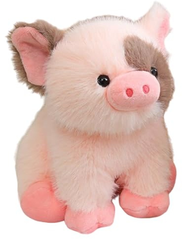 Générique Peluche Cochon Rose, Coussin Cochon Rose Doux De 20 Cm, Motif Dessin Animé, Coussin Co-chon en Peluche Réaliste Décoration pour La Maison, Le Canapé Et La Chambre