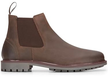 Hoggs of Fife Banff Chelsea Boot/Mens Dealer Boots Full Grain Leather, Breathable Slip on Design (Brown Size 47)