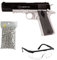 2EAGLE Pack Airsoft Pistola Modello Colt 1911 Bicolore Primavera (RIF.180131)/Materiale: plastica ad Alta Resistenza e Metallo culatta/Potenza 0,5 Joule/consegnato con Accessori
