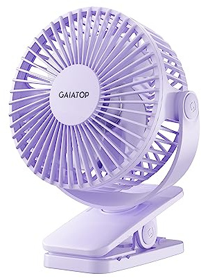 Gaiatop Portable Clip on Fan, Mini Personal Quiet Rechargeable Fan