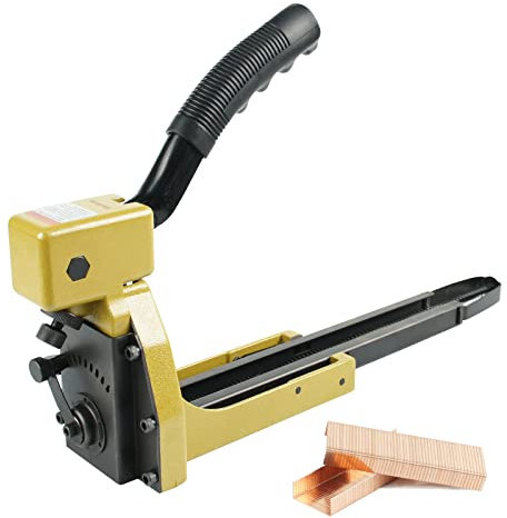 HB3515 Grapadora manual de cierre de cartón, pistola grapadora de calibre 16 para cerrar cajas corrugadas, cajas plegables, corona de 34,7 mm, grapas de 15 mm de longitud