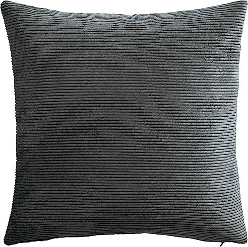 Erwin Müller Kissenhülle Glasgow Cord grau Größe 40x40 cm
