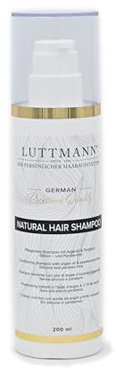 LUTTMANN® Natural Hair Shampoo 200 ml - Perücken Haarersatz Zweithaar Shampoo – Intensive Reinigung für sämtliche Echthaarperücken, Haarteile sowie für Extensions und Eigenhaar