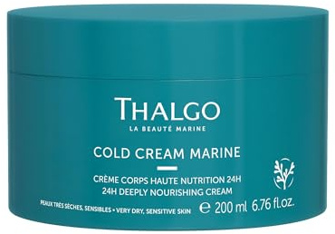 THALGO Fuktgivande kroppskräm – intensivvård för torr hud, känslig konsistens, långvarigt skydd, 200 ml
