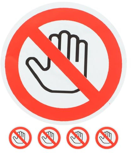 Gatuida 5feuilles Panneau Ne Toucher Avertissement Adhésif Panneau De Sécurité Pour Entrepôts Usines Et Équipements