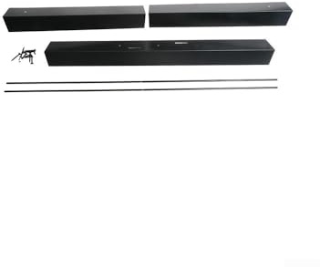Adjustable Metal Fireplace Curtain Rod and Valance Kit - 30-48 Inch Width for Metal Mesh Curtains - Durable and Stylish Home Decor Solution