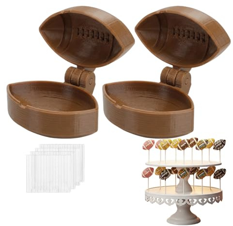 Stampo per Cake Pop Calcio | 2 Pezzi Stampo da Forno a Tema Sportivo - per Cake Pop con Forme e 100 Bastoncini - per Feste di, Laurea, Vacanze, Riunioni di Famiglia, Home