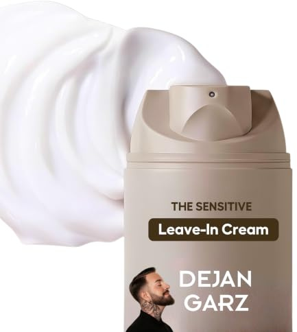 Dejan Garz Sensitiv Crème sans rinçage pour cheveux secs et abîmés - Sans parfum et sans parfum - Crème capillaire anti-frisottis à l'huile d'avoine et au squalane - Soin capillaire pour femme