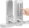 Mechanical Door Lock, Push Button Digital Code Keypad Keyless Entry Door Lock Zinc Alloy Home Security Door Handle Lock Waterproof (No Battery Required)