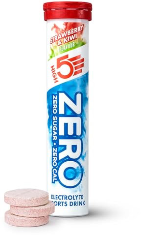HIGH5 ZERO Electrolyte Tablet - Hydration Tablets Enhanced with Vitamin C - 0 Calories & Sugar Free - Boost Hydration, Performance & Wellness - Strawberry & Kiwi, 20 Tablets (20x, Pack of 1)