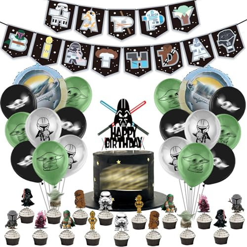 Geburtstagsdeko 40 Stück,Luftballons Dekoration,Geburtstag Banner,Cake Topper,Latex Luftballons,Folienballons,Kuchen Dekoration,Party Dekoration