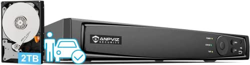 Anpviz 8CH 4K PoE NVR, Enregistreur vidéo avec Disque Dur de 2 to, Système de Surveillance pour Caméra IP PoE 8MP/6MP/5MP/4MP/1080p Extérieur pour Une Surveillance 24/7, Guarding Vision(Série H)