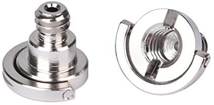 kinokoo Vite di tipo D per il montaggio della custodia sul triopde della fotocamera/custodia della fotocamera/vite piastra a sgancio rapido - con design pf D-Ring in colore argento (confezione da 2