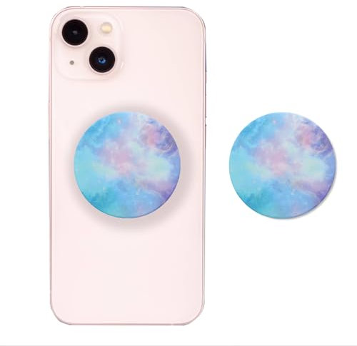 Kireida® Soporte de anillo de agarre para teléfono móvil, rotación de 360°, agarre seguro, comodidad diaria para smartphones y tabletas, plegable y retráctil (azul claro Nebula)