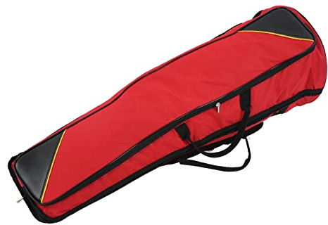 UPQRSG Sac de Transport pour Trompette, Étuis pour Trombone en Tissu Oxford, Étui pour Trombone Rembourré Au Design Doux Avec Poignée, Accessoires pour Instruments de Musique(Rouge)