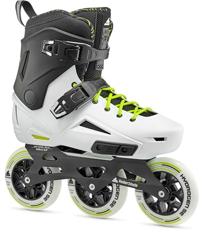 Rollerblade Lightning 110 Unisex Adult Urban Inline Skate, White and Black
