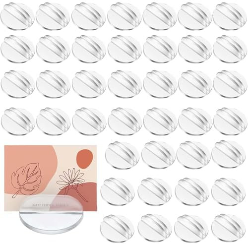 Acryl Spielkartenhalter, 50 Stück Namenskartenständer, Kartenhalter Acryl, Transparent Tischkartenhalter, Kartenständer, Fotoständer, Postkartenhalter, für Fotos Memos Bilder Menüs, Transparent