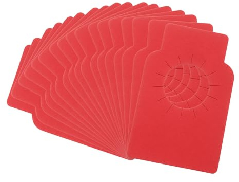 QUARKZMAN 100Pz Etichette Bottiglia Vino, Etichette Appese al Collo Bottiglia per Conservazione Cantina, Etichette Appese per Nome, Anno, Note di Degustazione (2.2x3.5, Rosso)