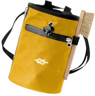 LUOFENG Kletterkreide-Tasche, verstellbarer Hüftgurt, Reißverschluss, Aufbewahrungstasche und Bürstenhalter, Klettern, Bouldern, Kreidebeutel