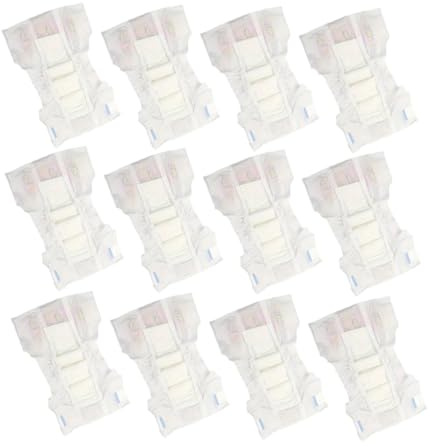 WEKAMOS 12pièces Couches pour Poupées Réalistes Accessoires De Jeu pour Garçon Fille Couches Fonctionnelles pour Poupées pour Jeu De Rôle Activités Créatives