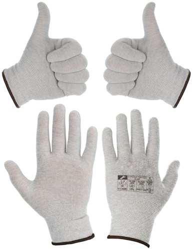 Minadax Guantes antiestáticos ESD de precisión Fine, 2 pares, talla S/7, para reparación de filigrana, montaje y limpieza en electrónica, mecánica de precisión, modelismo, coche y motocicleta