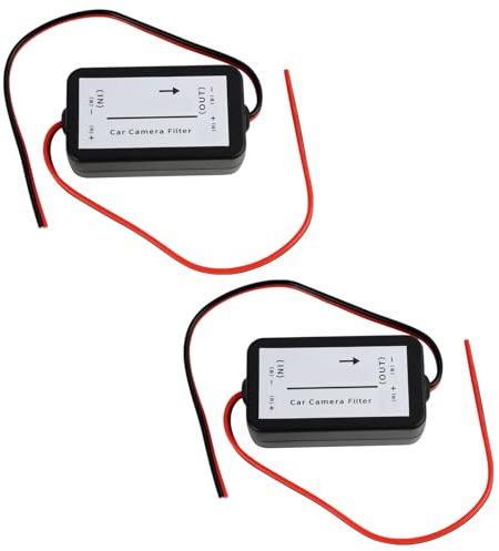 2 filtri per fotocamera posteriore dell'auto, filtro da 12 V, relè di potenza DC, condensatore, filtro per retromarcia, 12 V DC, filtro di segnale per auto, adatto per auto