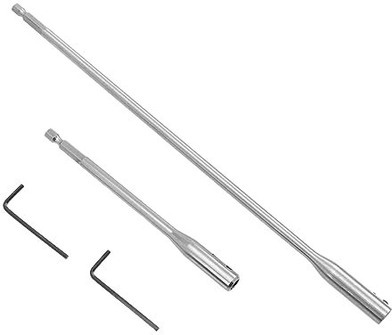 HOMSFOU Juego de Extensiones de Brocas 150/300Mm Adaptador de Cambio Rápido Herramienta Manual para Madera 4 Piezas Accesorios de Taladro