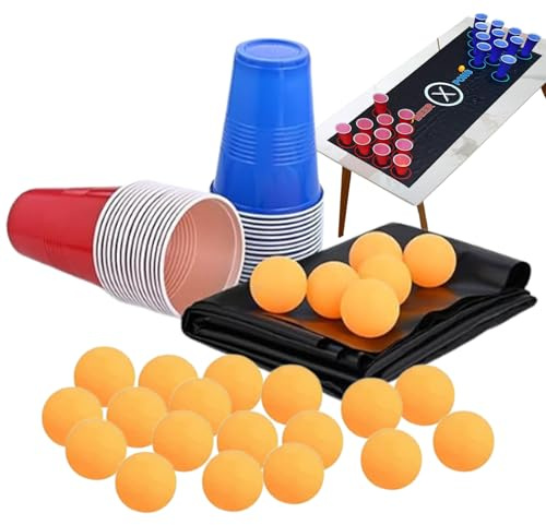 Giochi da bere per adulti Tennis da tavolo - Forniture per intrattenimento per feste | Divertente gioco per adulti per coppie, uomini e donne, forniture per organizzatori di eventi di team building