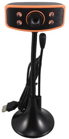 Operitacx Cámara Web HD con Micrófono Integrado y Tubo Ajustable USB Plug and Play para PC y Portátil Compatible con Transmisiones y Videoconferencias