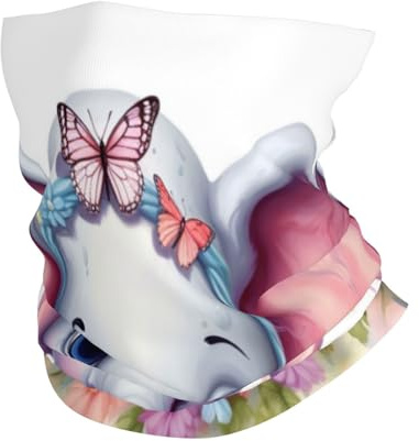 Söt elefant baby mönster unisex scarf anti-sol snood mjuk hals för sport yoga motorcykel vinter