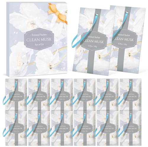 SCENTORINI Sachets Parfumés, Parfumés de Musc Pur 14 sachets