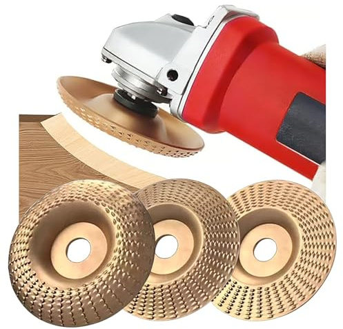 Set Dischi Intaglio Legno per Smerigliatrice Angolare 3pcs, Pro-grade Kit Per Incisione E Sgrossatura Ceppi Disco Sagomatura E Lavorazione Del Legno - Strumenti Lucidatura(1Set)