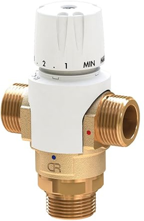 Mitigeur habitat thermostatique sanitaire et solaire réglable 35-60°, 20x27 MMM