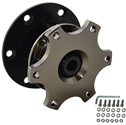 Lenkrad Schnellverschluss Quick Release Nabe Alu Sportlenkrad Snap Off Adapter Titan