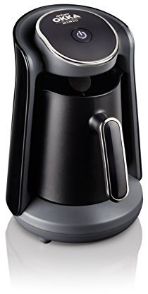 Arzum Okka Minio Automatic Turkish/Greek Coffee Machine, USA 120V Ul, black/Silver,4 cups