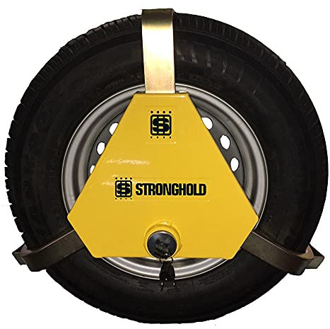 Stronghold Apex 12 - 13 Triangular Wheel Clamp Suitable for Caravans, Trailers, Horse Boxes, Vans and Motorhomes Tyre Width Upto 165mm Diameter 504mm - 704mm Sold Secure Gold Standard