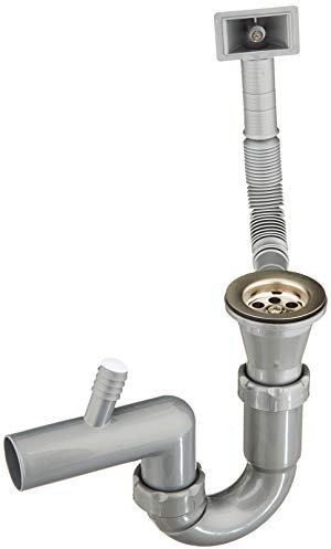 Deante Siphon for Sinks Made of Stainless Steel and which Have Single Bowl ZXY 9921, Grey