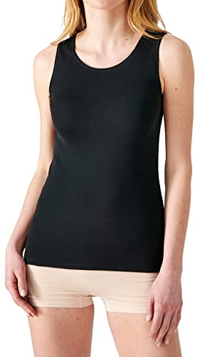 Damart - Débardeur Fine côte Thermolactyl Femme Noir Taille 42-44 (M)